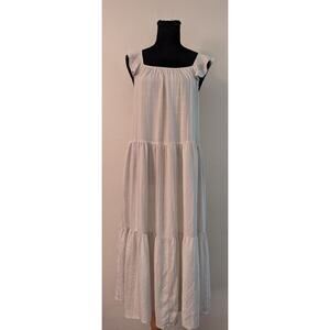 New Ecothreads sz S Midi Dress sleeveless tank striped 1885